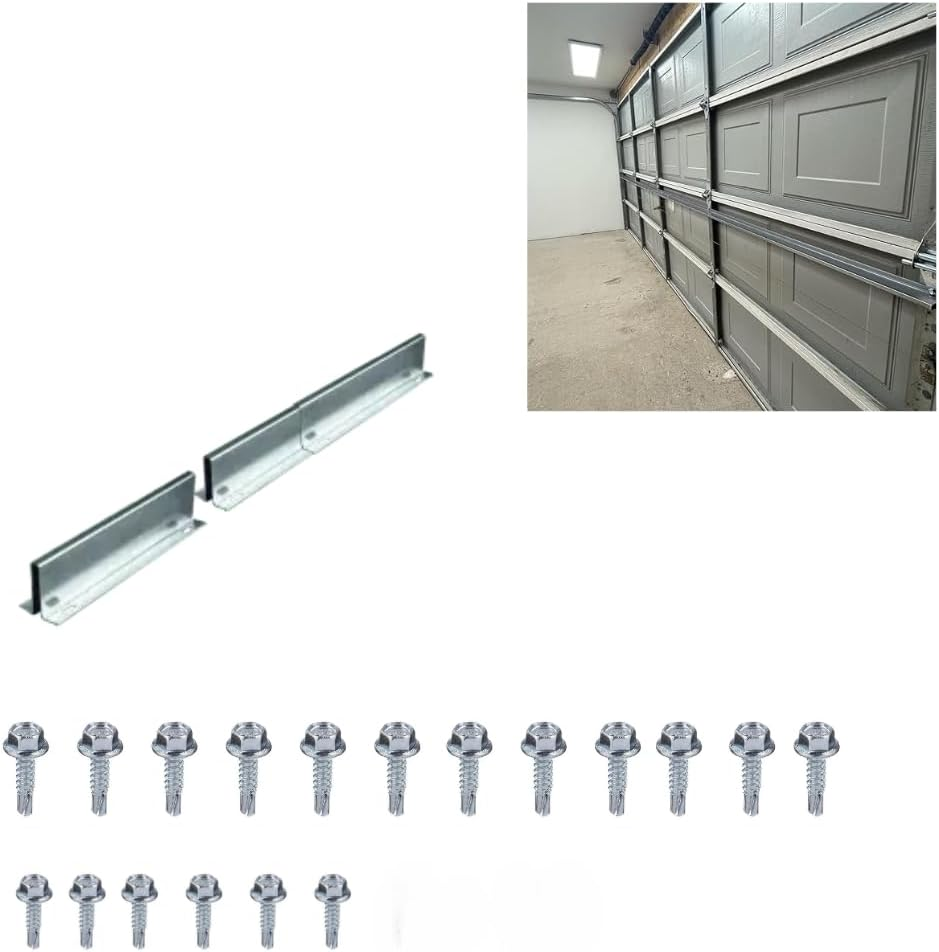 8 FT Heavy-Duty Steel Garage Door Reinforcement Bracket - Made in the USA - Prevents Bending, Sagging & Cracking