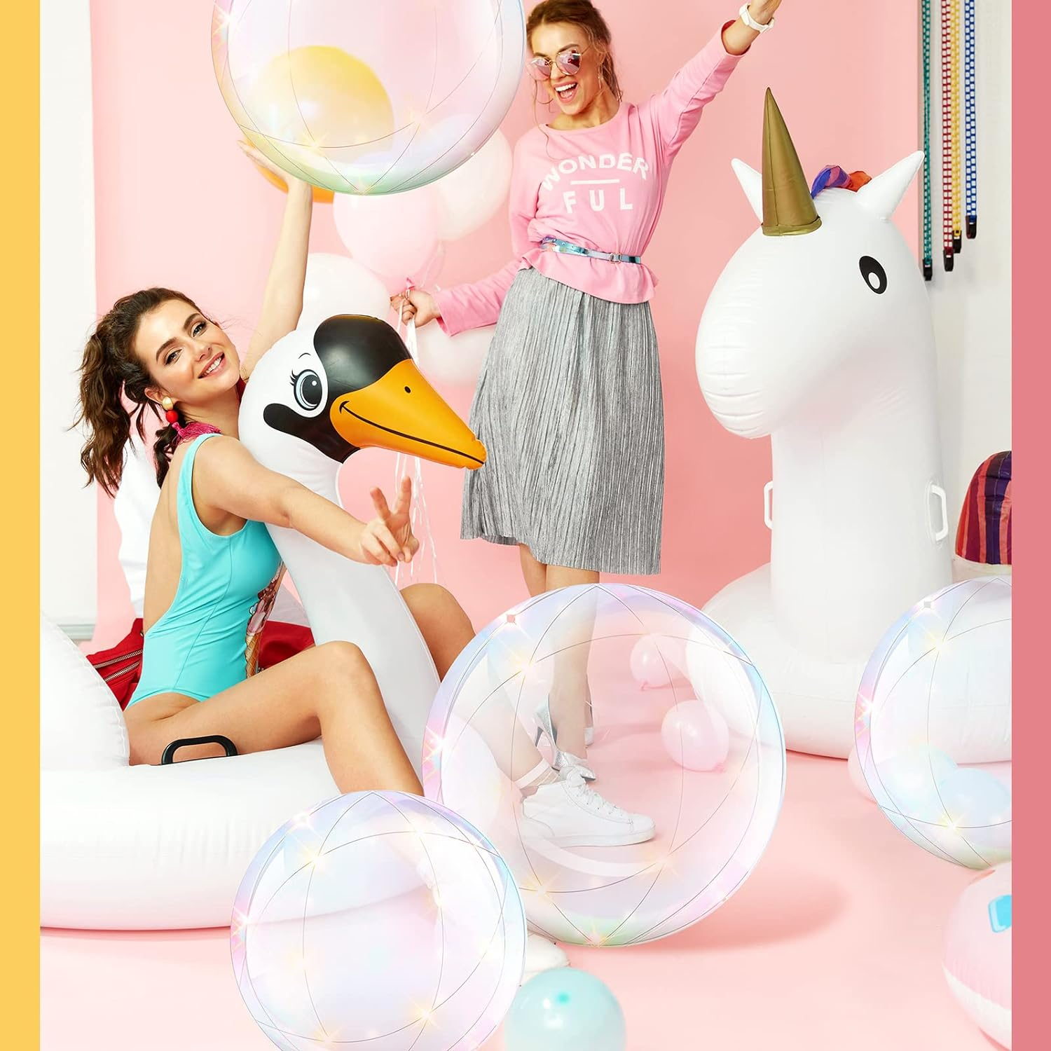 12 Pieces Inflatable Clear Beach Ball Inflatable Clear Balloons Transparent S... - Picture 7 of 14