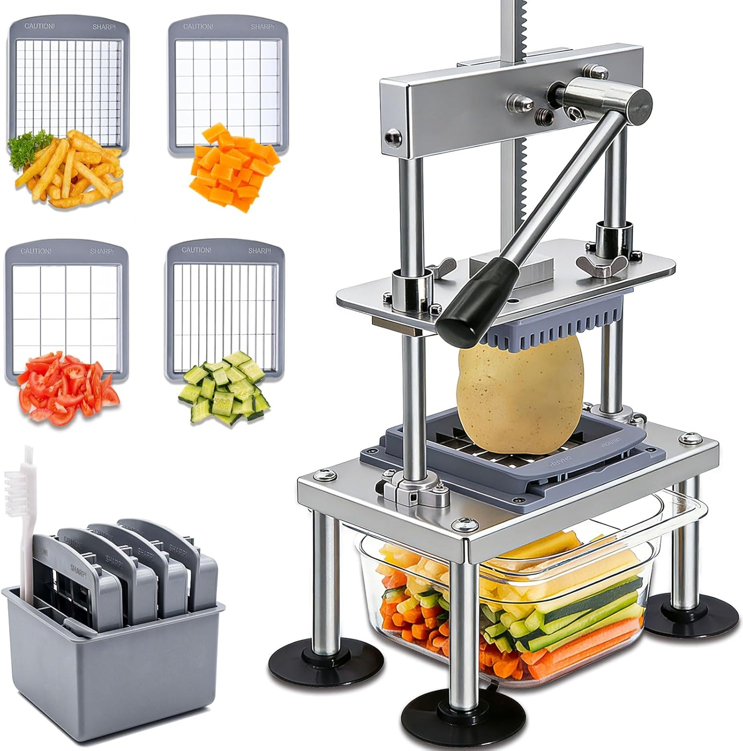 Cortador profesional acero inoxidable para papas verduras frutas y vegetales