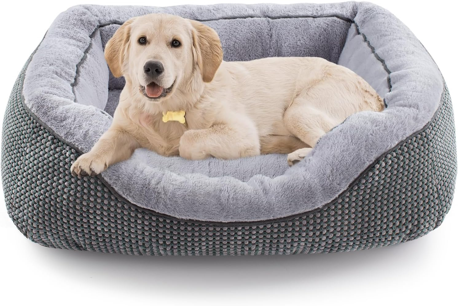 Medium Dog Beds for Medium Dogs Washable, Rectangle Dog Bed Medium Size Dog, Orthopedic Dog Bed, Warming Soft Calming Sleeping Puppy Bed Durable Pet Bed with Anti-Slip Bottom M(30