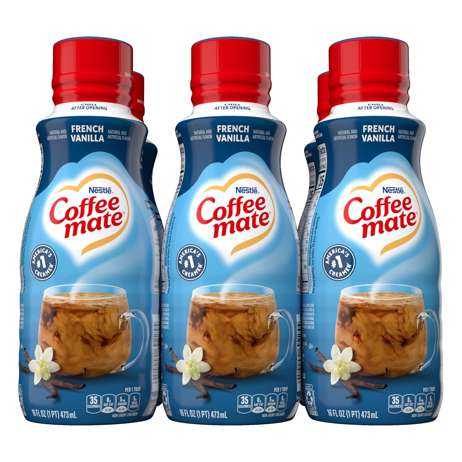 6 pack French Vanilla Flavored Liquid Coffee Creamer