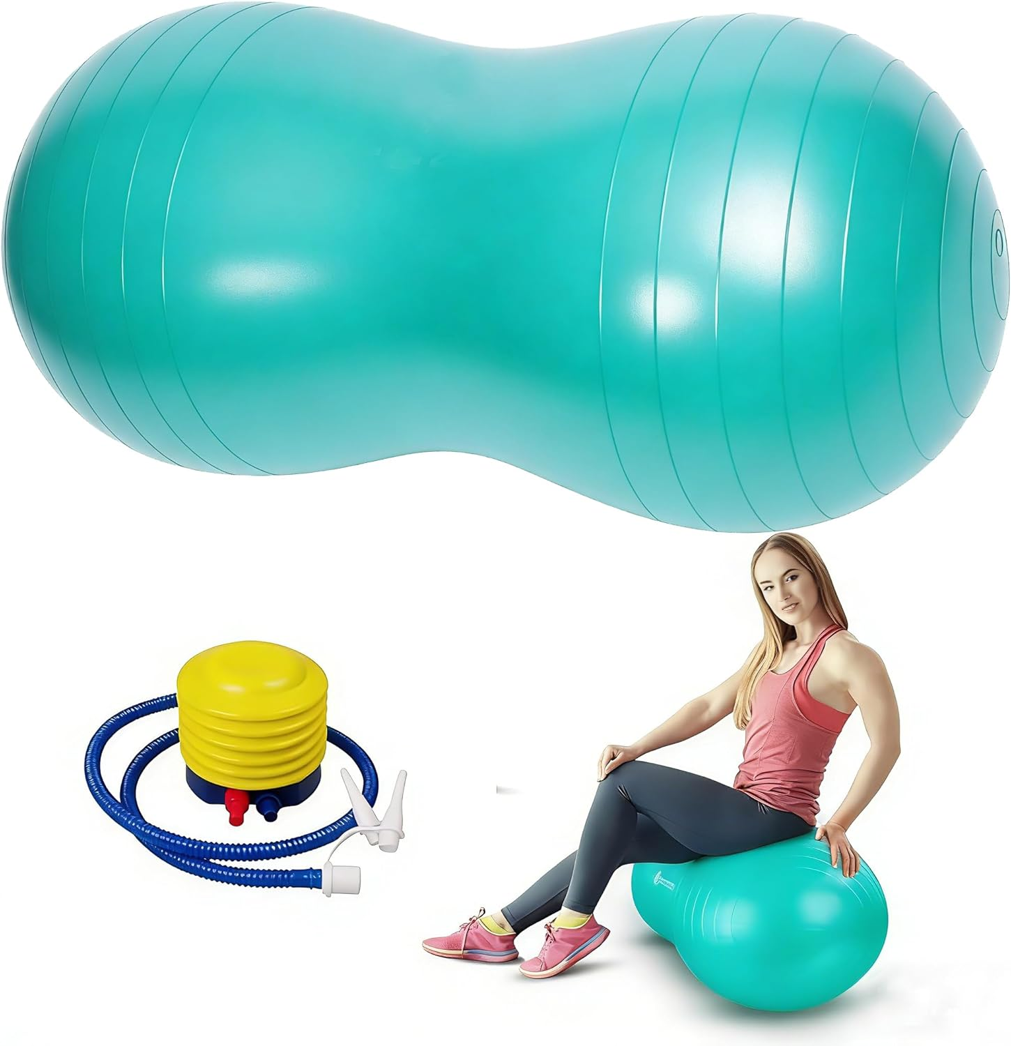 Kid Peanut Ball - Exercise Ball anti Burst Yoga Ball for Labor Birthing, Physical Therapy, Core Strength, Flexible Seating, Home & Gym Fintness, Sensory Chair Wiggle Seat