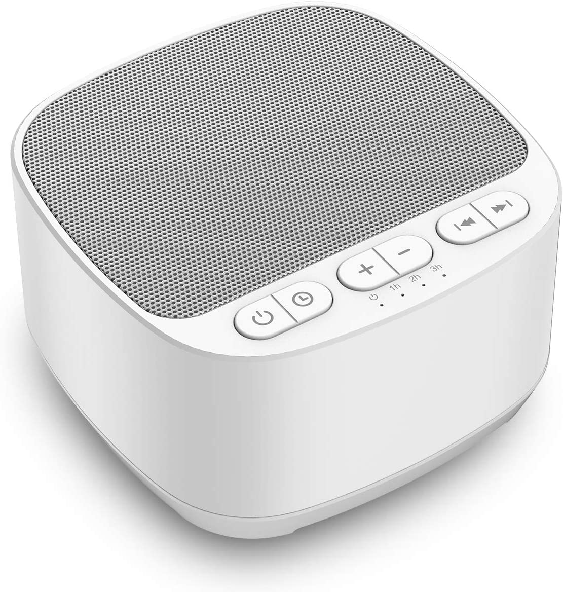 Sleep Sound White Noise Machine with 40 Natural Soothing Sounds and Memory Function 32 Levels of Volume Powered by AC or USB and Sleep Timer Sound Therapy for Baby Kids Adults (B-White)