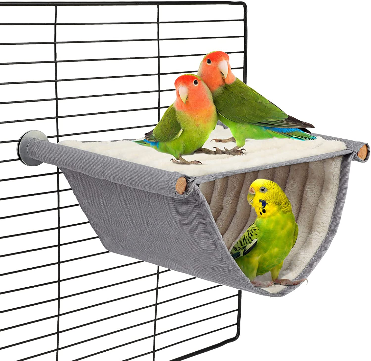 Winter Warm Bird Nest Bed Hanging Hammock Snuggle Hut Parrot House Tent Toy Bird Cage Perch for Parakeet Budgies Cockatiels Lovebird Cockatoo Finch Hamster Chinchilla Guinea Pig