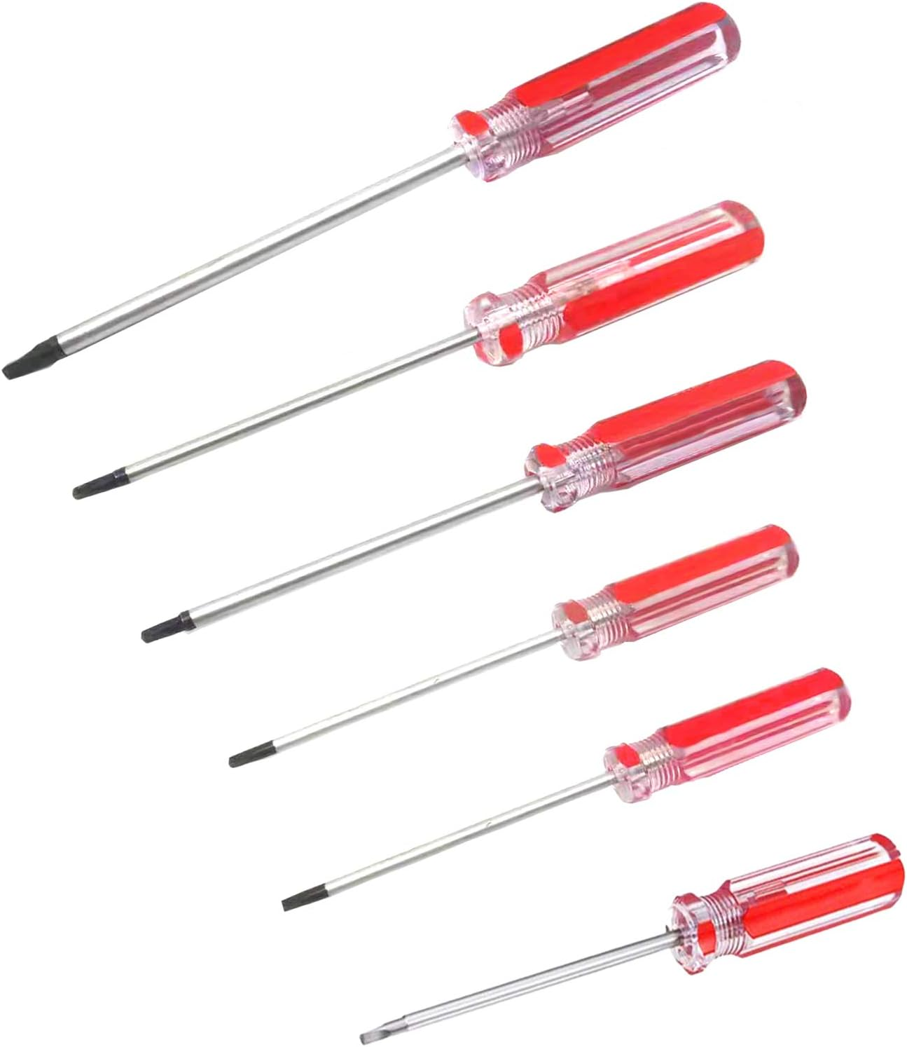 6Pcs Plastic Handle Triangle Head Screwdriver Set Magnetic Tip Y Shape Triangle Head Screwdrivers Set.(1.8/2.0/2.3/2.7/3.0/4.2Mm）