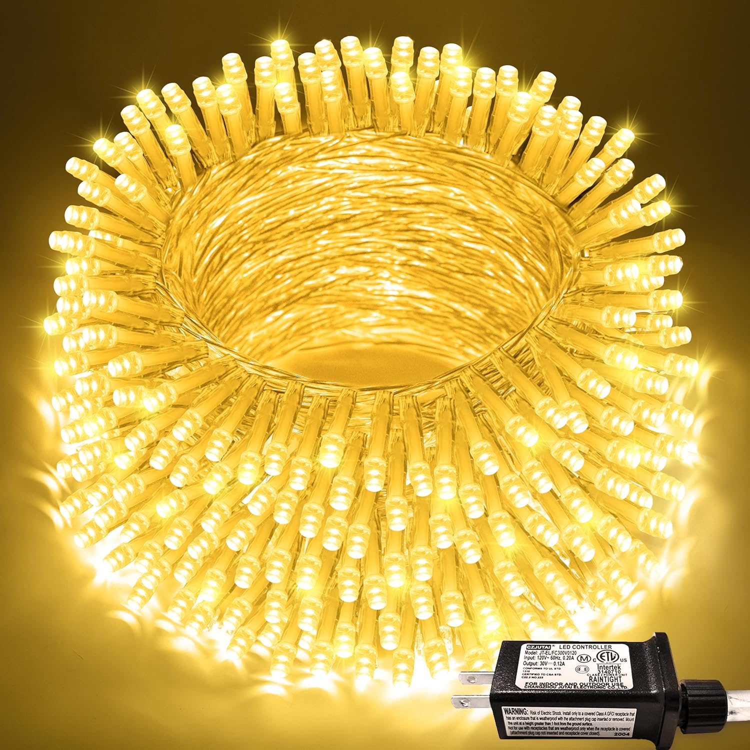 200 LED Christmas String Lights Indoor Outdoor, Connectable Warm White String Lights for Bedroom Clear Wire, 66 Ft Twinkle Fairy String Lights Plug in for Wedding Tree Spring Decorations