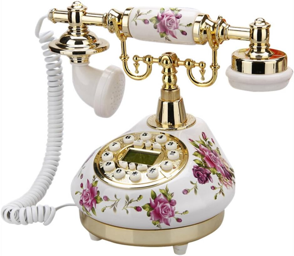 Retro Vintage Antique Telephone Old Fashioned with Push Button Dial for Home Decor