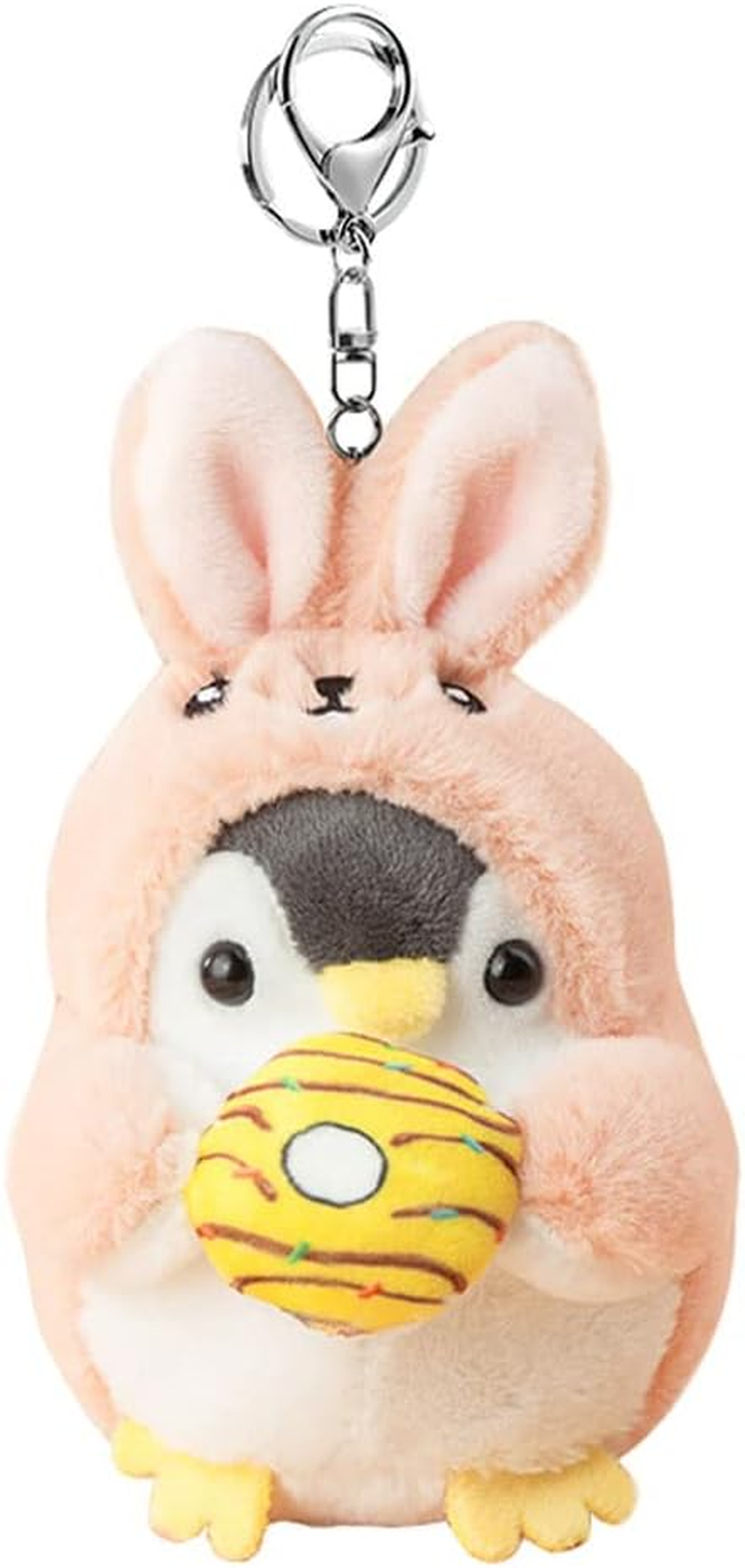 Men Women Creative Cute Lovely Cosplay Costume Play Changing Clothes Donut Penguin Pendant Keychain Key-Chains Keyring Gift Pendant Handbag Tote Purse Backpack Decoration Car Key -Rabbit