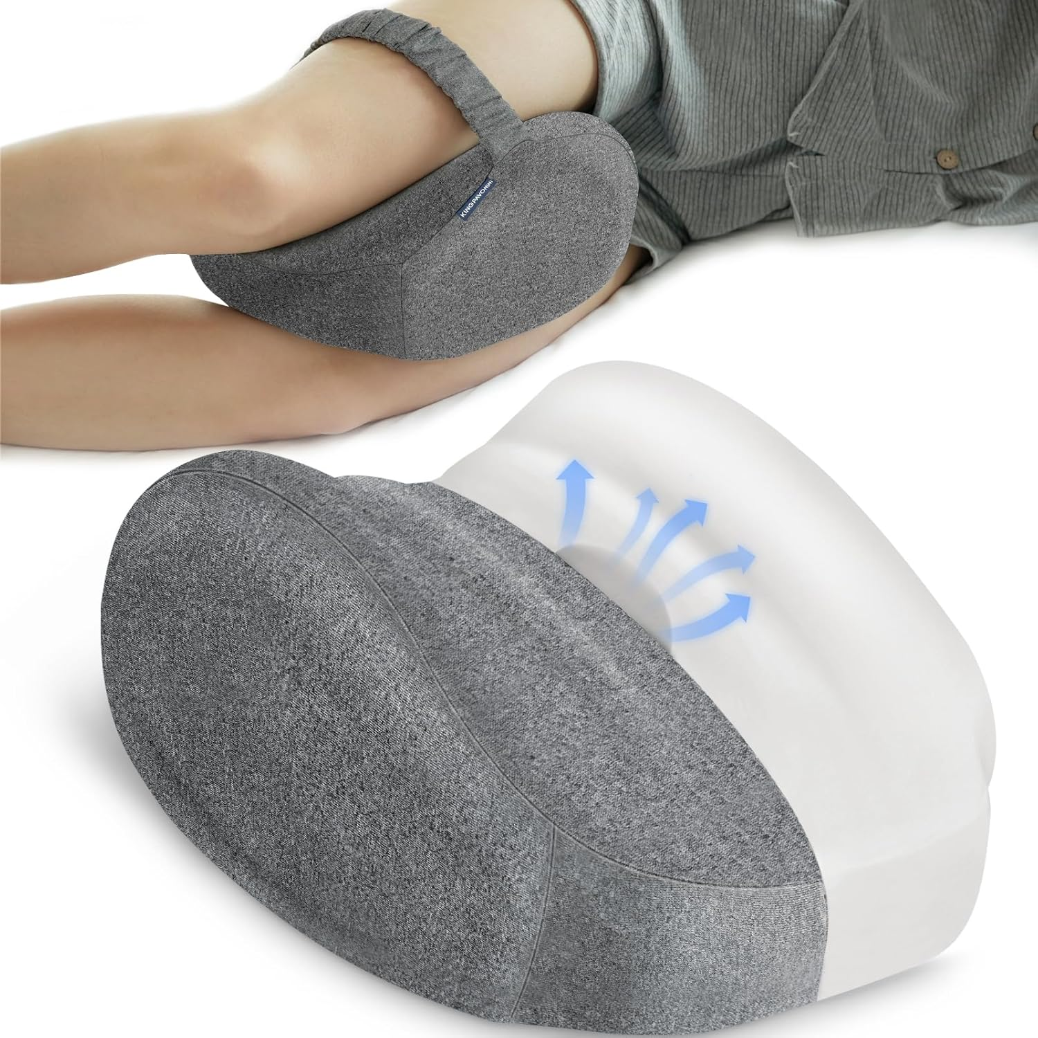 Cooling Knee Pillow for Side Sleepers Hip Pain, Memory Foam Leg  display picture 1