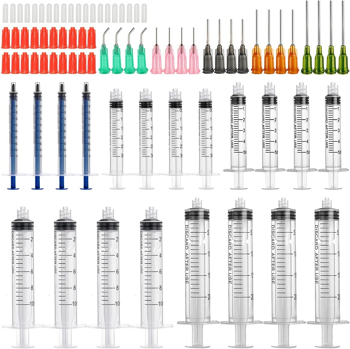 Glue Applicator Syringe with Blunt Tip Needle and Cap