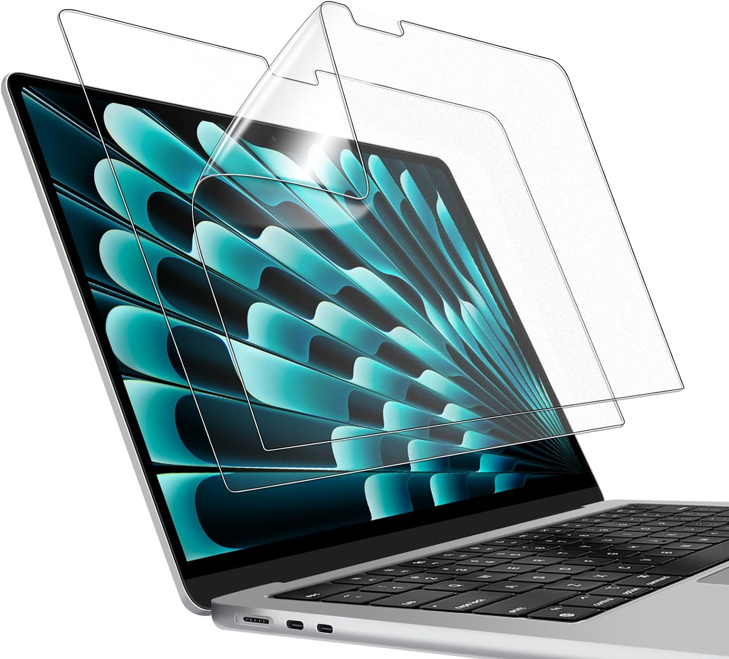 Screen Protector for MacBook Air 13.6 Inch (2025/2024/2022, M4/M3/M2), Anti-Glare PET Matte Film, Anti-Fingerprint, 2-Pack