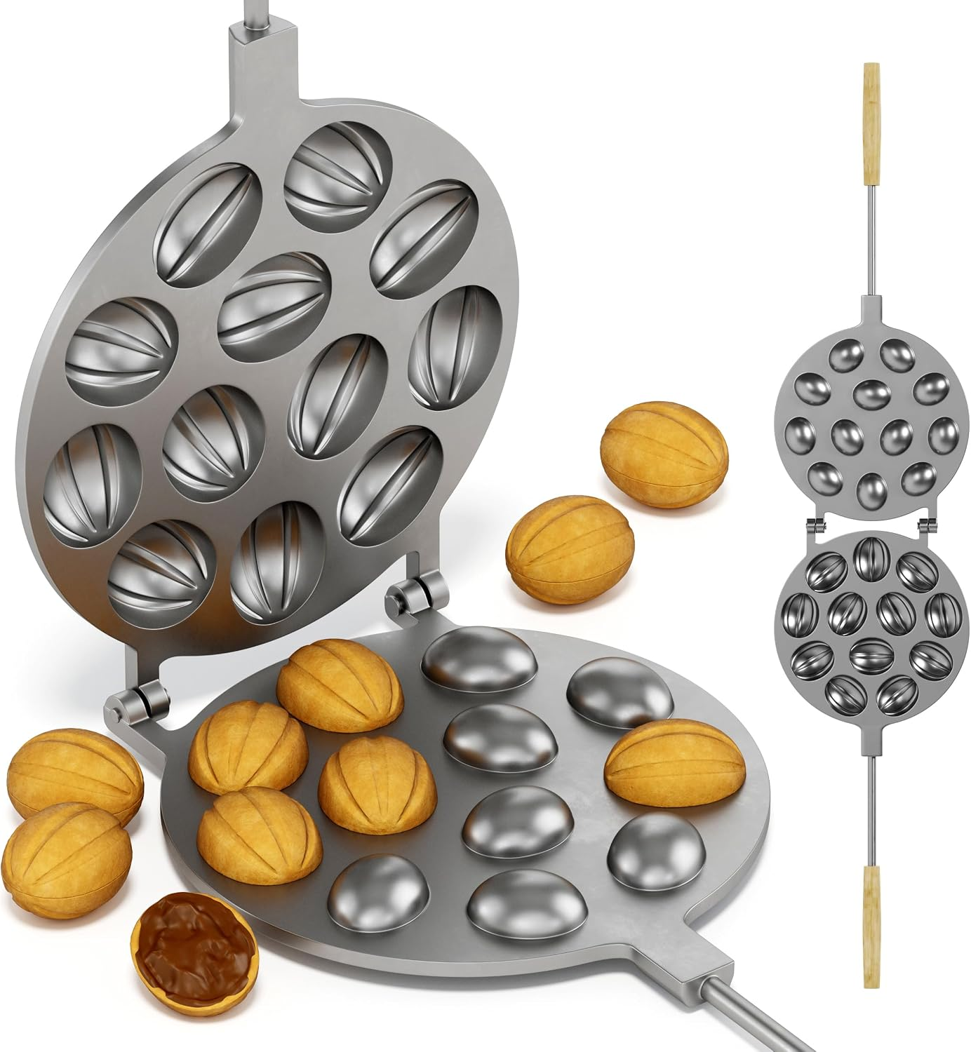 Oreshki Mold 12 Cavity Walnut Cookie Baking Oreshnitsa Maker Sweet Nuts
