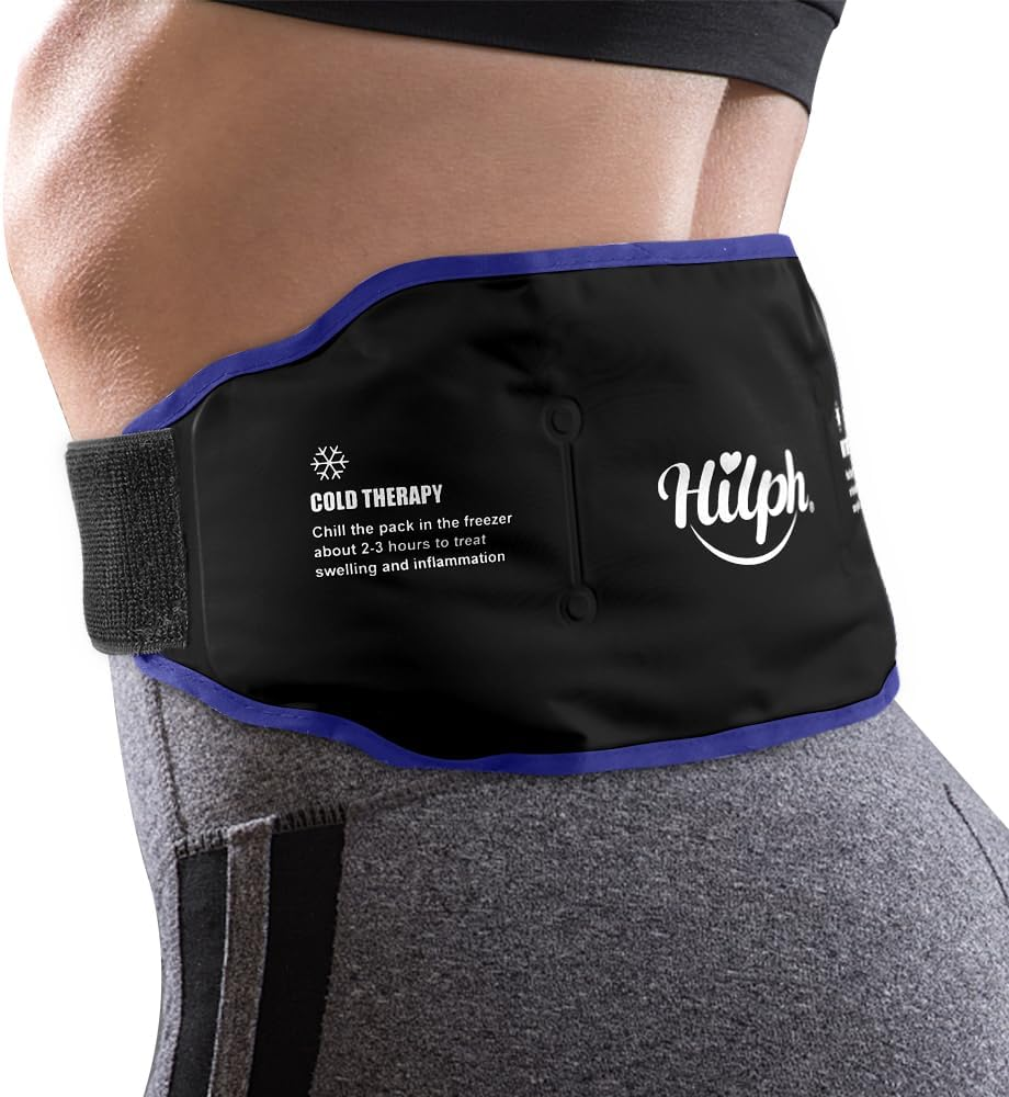 Hilph Low Back Ice Pack Wrap Men Women, Reusable Gel Back Ice Belt Hot Cold New