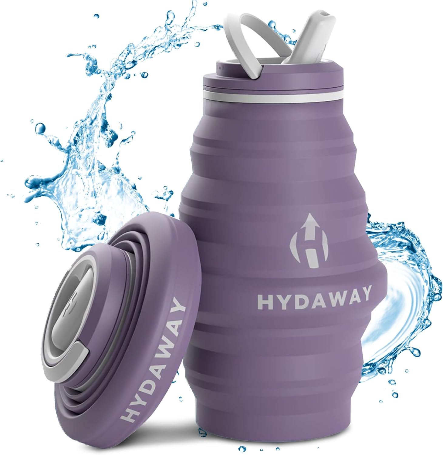 HYDAWAY Collapsible Water Bottle - 17oz I Reusable Water Bottles with Flip To... - Picture 2 of 17
