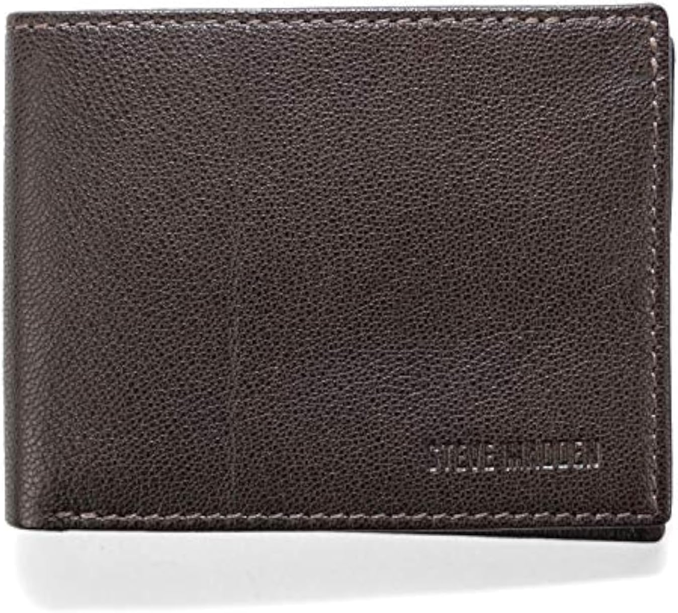 Steve Madden Men'S Slim Leather Wallet with Extra Capacity Attached Flip Pockets
