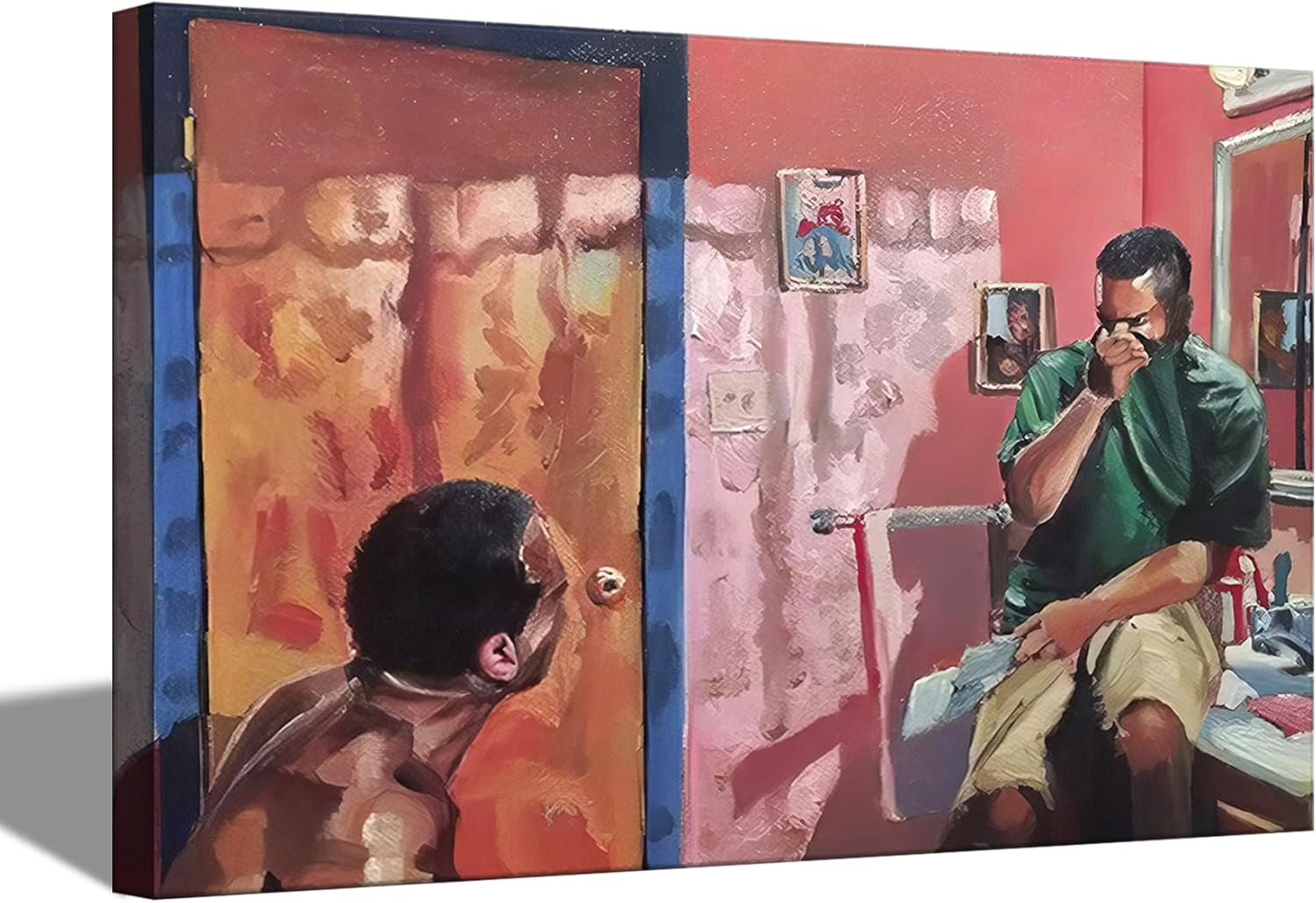 Funny Bathroom Canvas Wall Art Toilet Wall Decor Pictures Funny Bathroom Humour Smell Poster Print Oil Painting Modern Artwork for Living Room Dorm Home Pop Decoration 24X36In