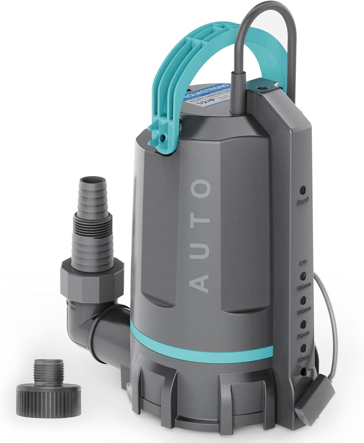 Automatic Sump Pump, 1/2 HP 3159 GPH Submersible Water Pump, Utility Pump High Flow Water Removal for Swimming Pool, Garden Pond, Basement, Window Wells with 10Ft Long Power Cord