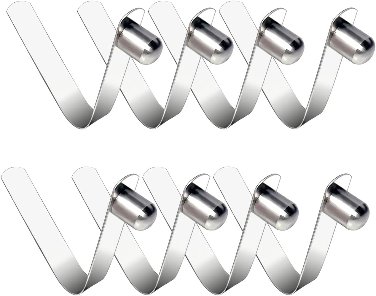 8 Pcs Kayak Paddle Spring Snap Clips, Stainless Steel Push Button Clips Camping