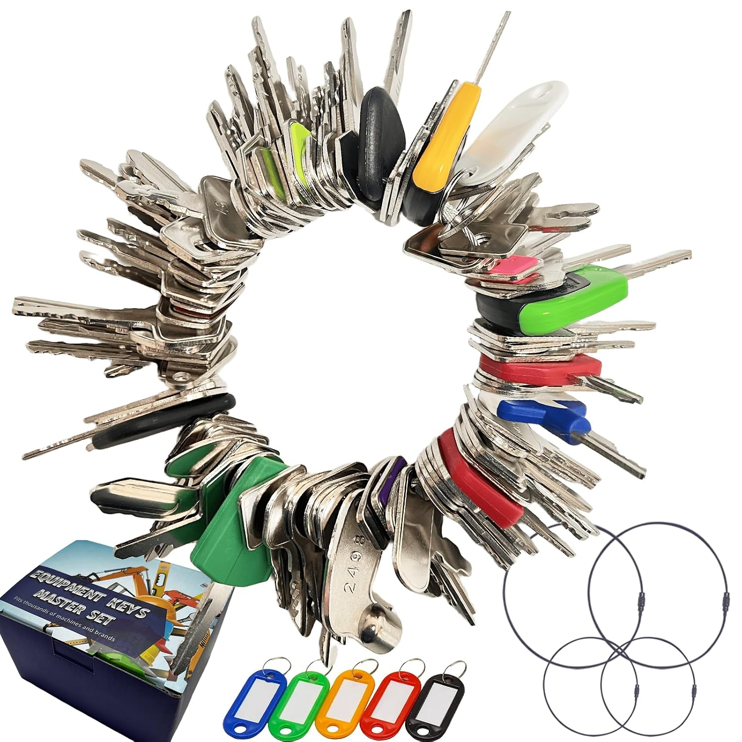 95PCS Heavy Equipment Keys,Construction Machine Operator Ignition Keys