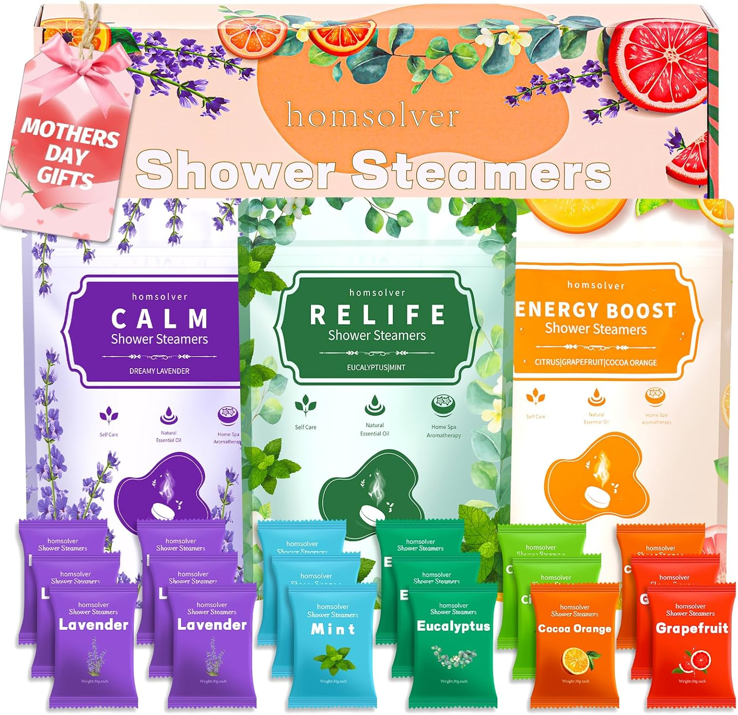 Graduation Gifts for Her Him, 18 Pack Shower Steamers Aromatherapy Essential Oils, Wedding Birthday Gifts for Women, Mom, Wife, Sisters, Best Friends, BFF, Luxury Self Care Relief Relax