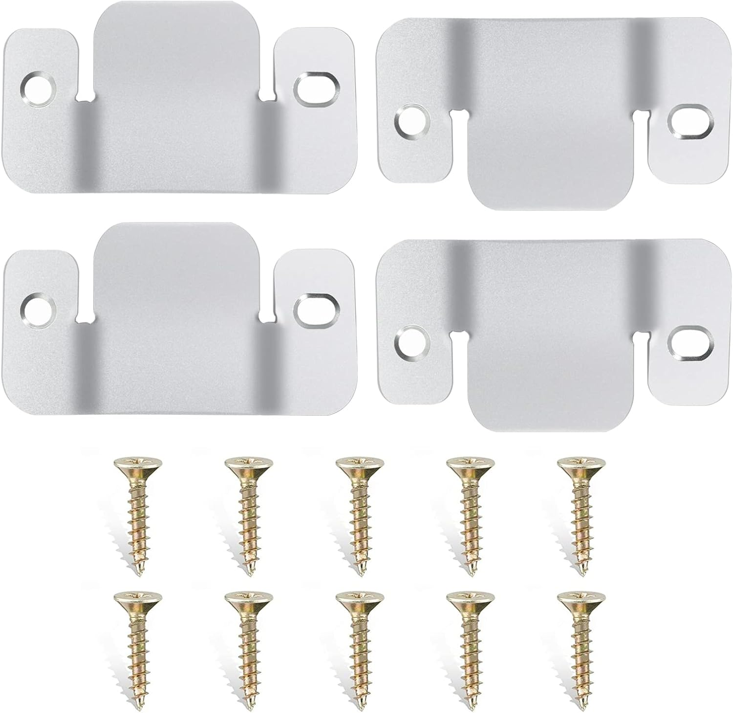 4 Pcs Sectional Couch Connectors Metal Couch Clips Sofa Connector Interlocking Furniture Connector with 10 Pcs Screws