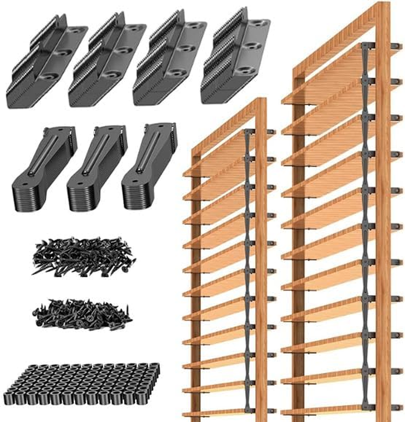 Louver Hardware Kit Metal,Heavy Duty Complete Set for Louver Shutters, Outdoor Blinds, Deck Sunblind Systems(2 Set)