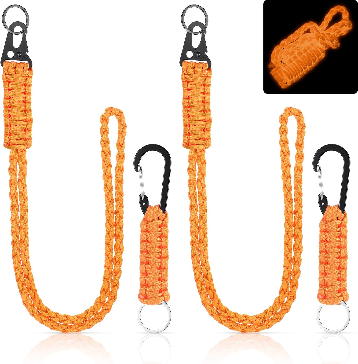 2 Juegos Llavero Cuerda Paracord Resistente con Correa Cuello y Muneca 550