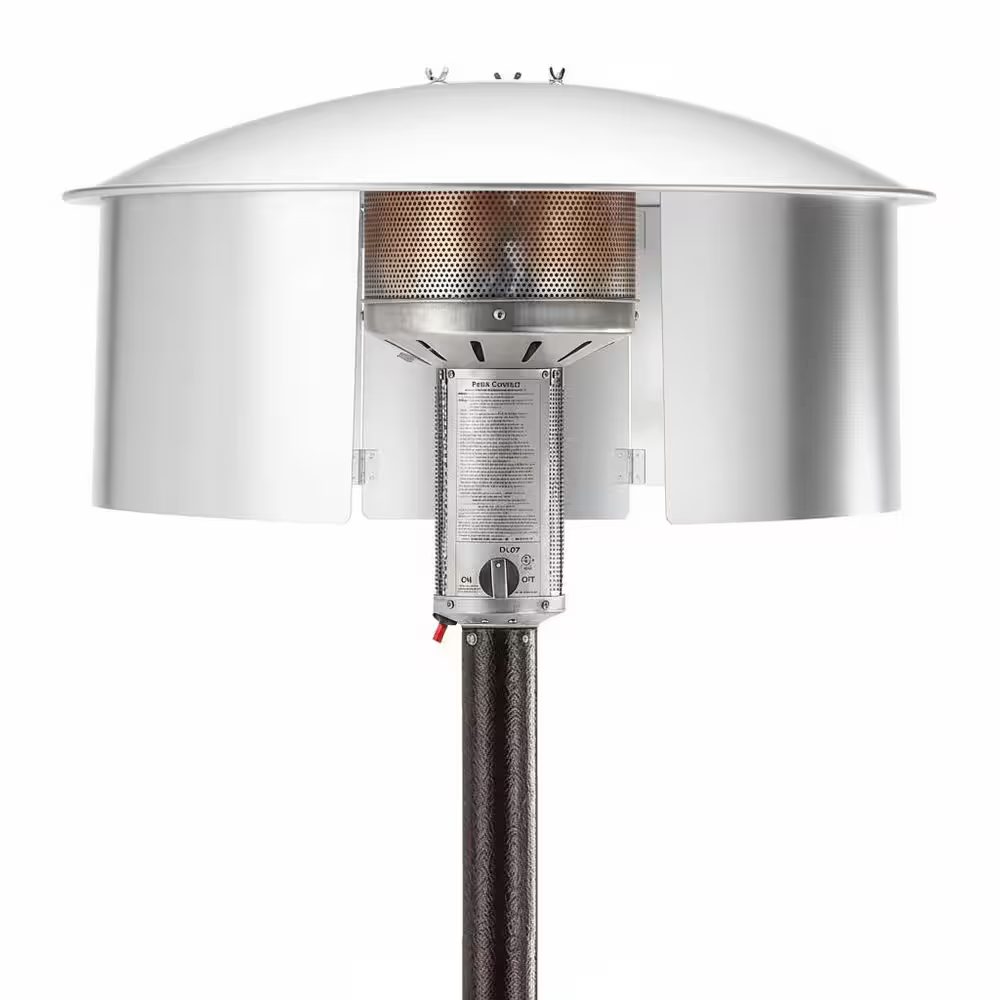 Outdoor Patio Heater Heat Reflector Shield for Gas and Propane Heater, Adjustable Foldable Metal Deflector
