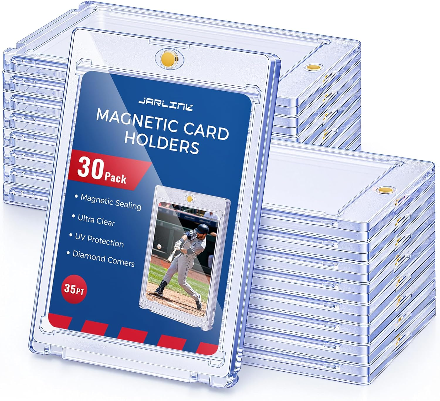 Porta Cartas Magnetico 30 Pack 35PT Proteccion UV Plastico Duro Cartas Juego