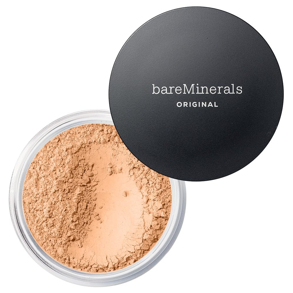 Original Loose Powder Foundation SPF 15, Clean Mineral Powder Face Makeup, Sheer-To-Full Coverage, Talc-Free, Non-Comedogenic, Vegan