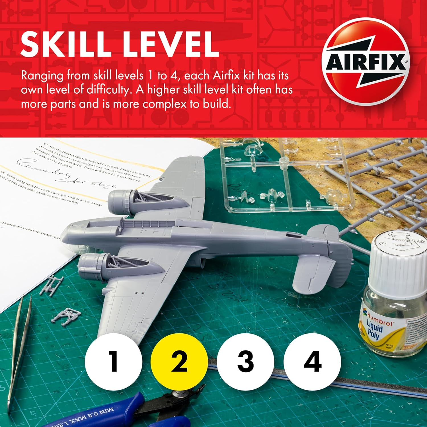 Airfix 1:48 Scale De Havilland Vampire Fb.5/Fb.9 Model Kit - Picture 3 of 17