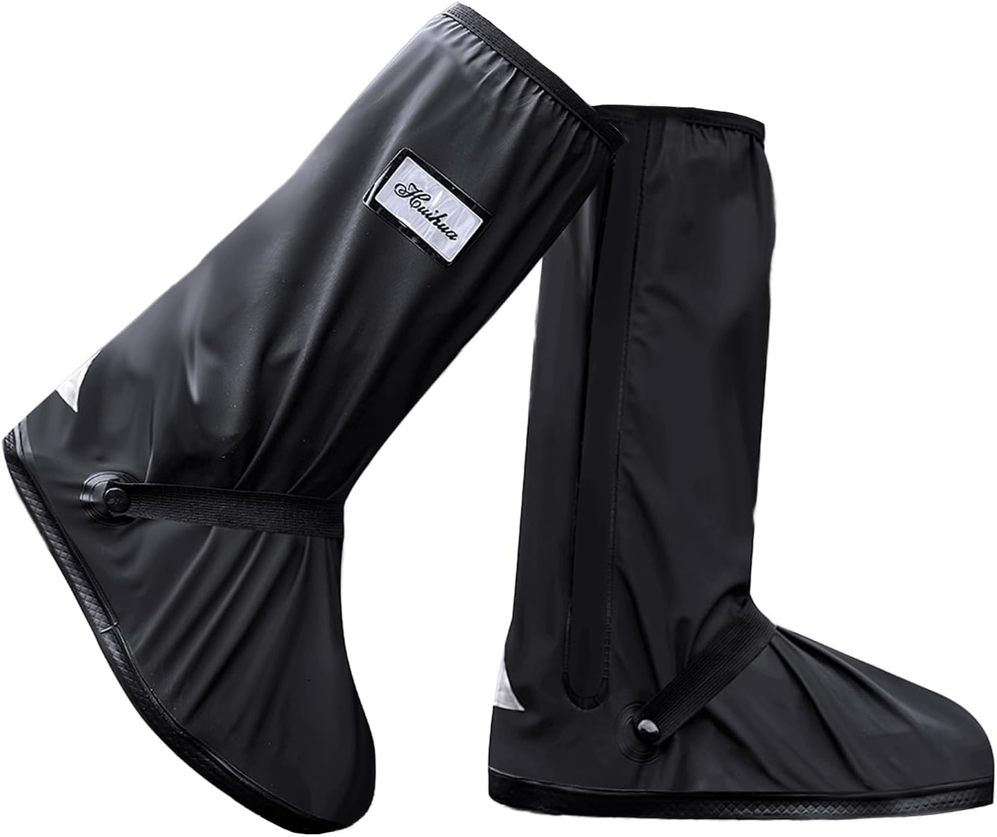 Cubrezapatillas impermeable para lluvia de color negro de con reflector 1 par