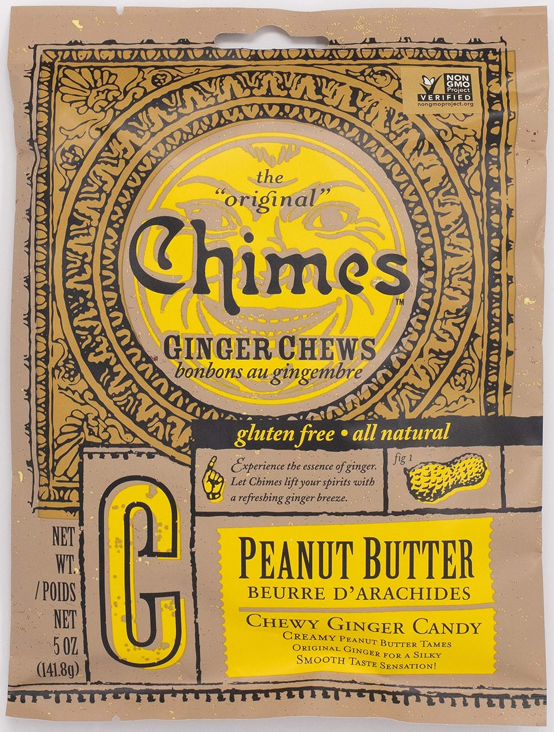 Peanut Butter Ginger Chews, 5 Ounce (Pack of 1)