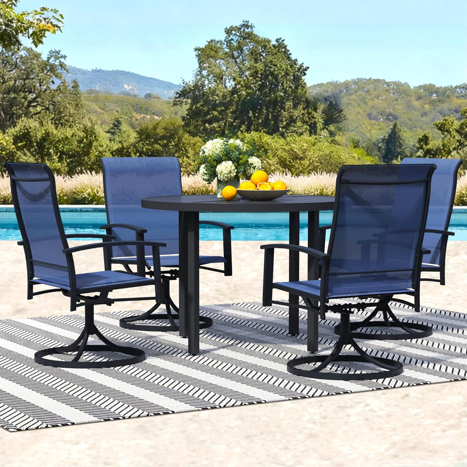 5 Piece Outdoor Patio Dining Set for 4, 42