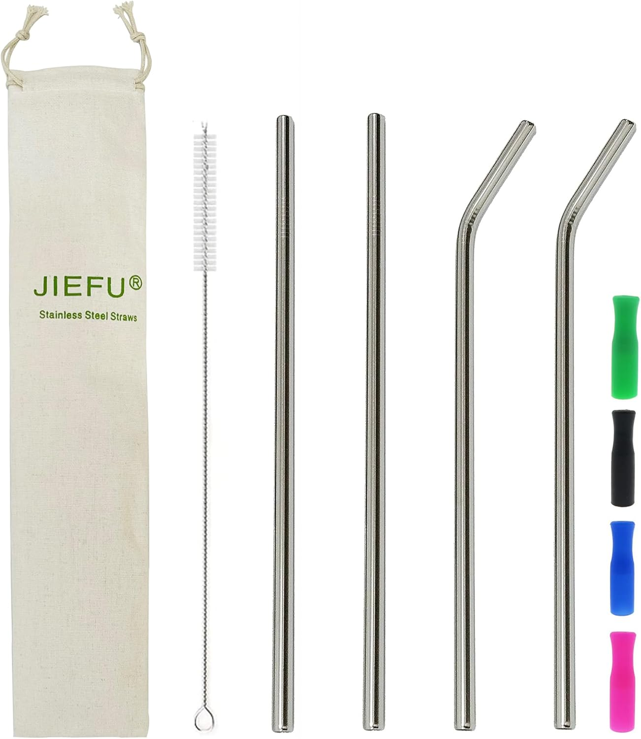 Stainless Steel Straws, 4Pcs 12