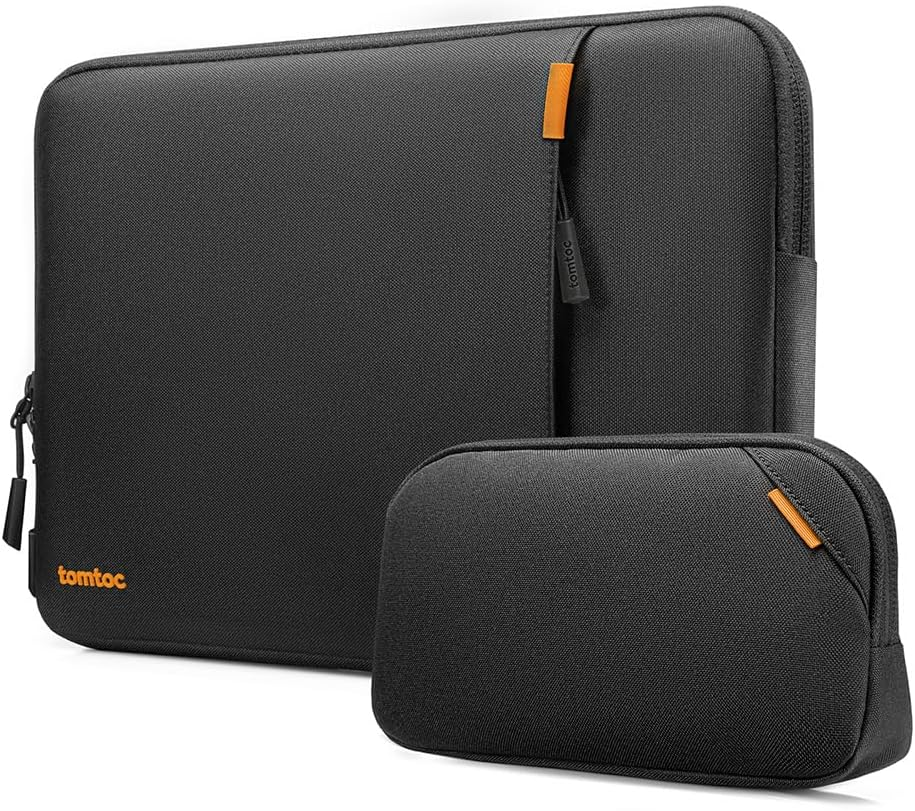 360 Protective Laptop Sleeve Set for 14-inch New MacBook Pro M4/M3/M2/M1 Pro/Max A3112 A3401 A3185 A2992 A2918 A2779 2024-2021, Water-Resistant MacBook Case Bag with Organized Accessory Pouch