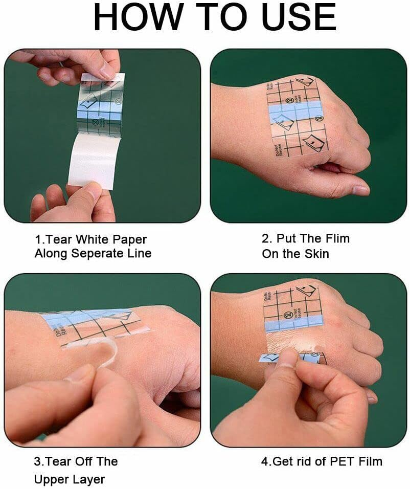 Tattoo Aftercare Membrane, Waterproof Adhesive Second Skin Protective Bandage... - Picture 10 of 15