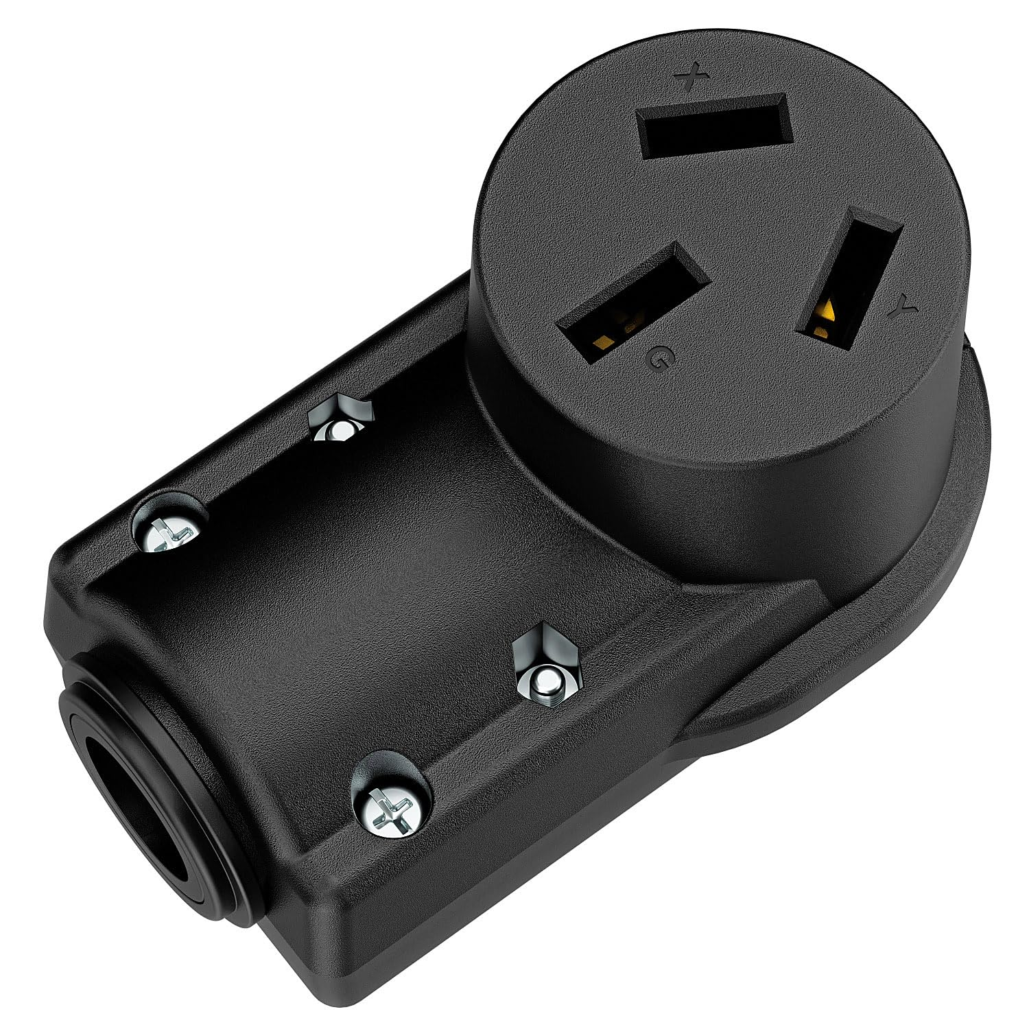 NEMA 10-50R Plug,10-50 50A/125/250V Female Connector, (ETL Certified) 50Amp 125/250Volt Cord End Socket, Female 50A Dryer Receptacle, Heavy Duty, Black.