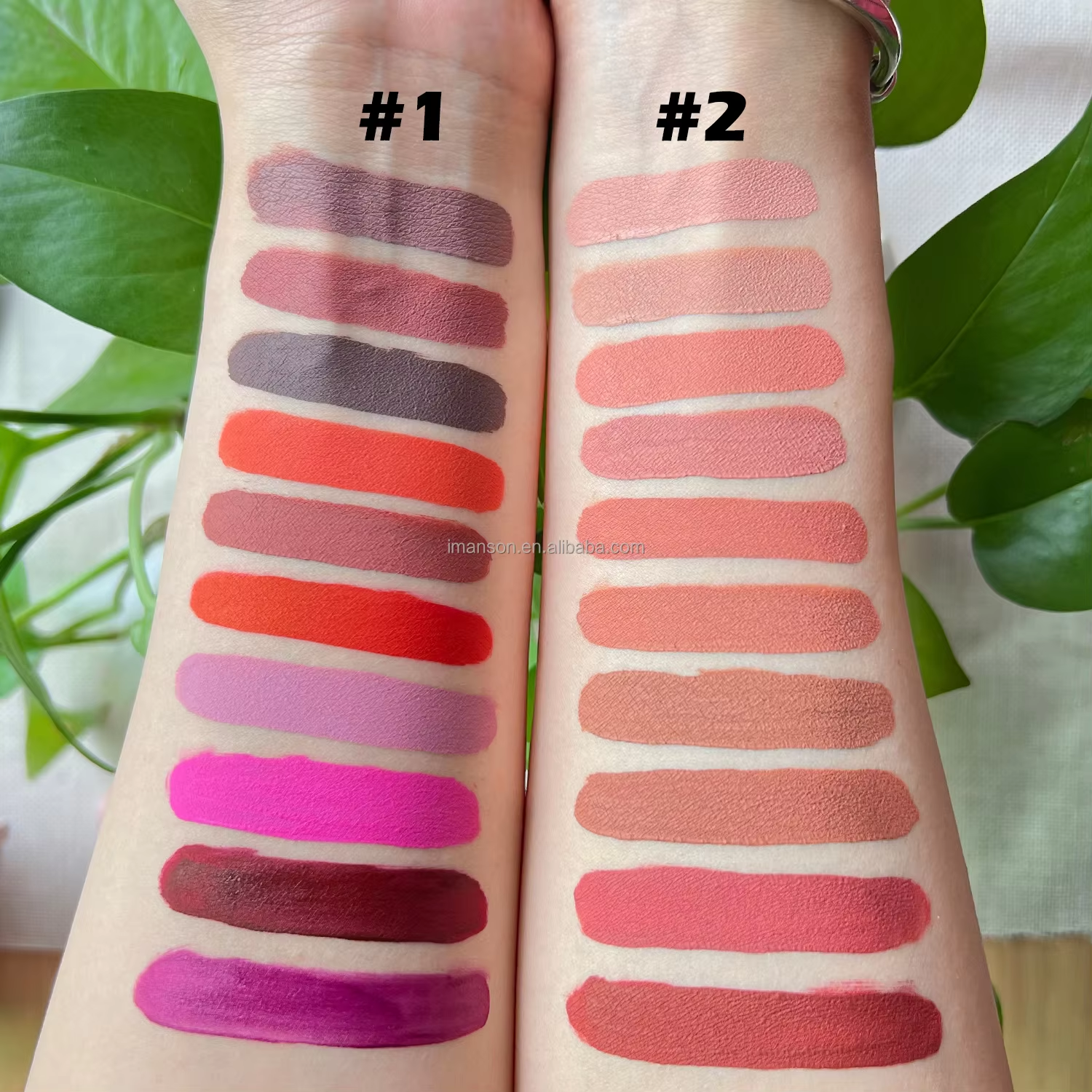 Cute Pink Makeup Sets 10Pc Mini Lip Gloss Kit Waterproof Nude Liquid Lipstick Set