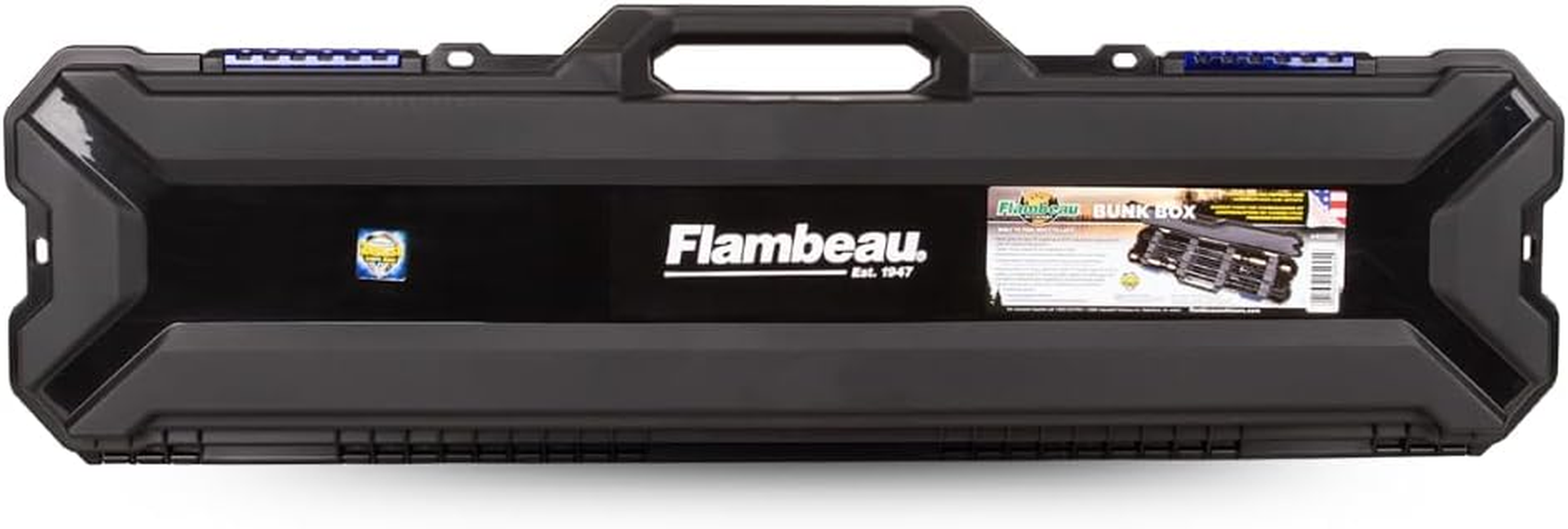 Outdoors 4455BB Rod Bunk Box, Portable Fishing Rod Storage, Black