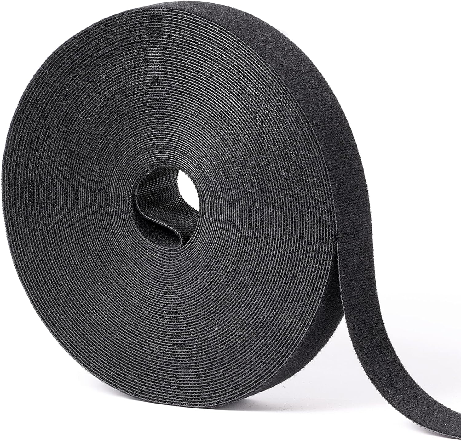 1 in X 60 Ft Hook and Loop Roll | Double-Sided Strips, Self-Gripping Straps | Reusable Multi-Purpose Wrap Fasteners for Home, Office, Data Center, and More