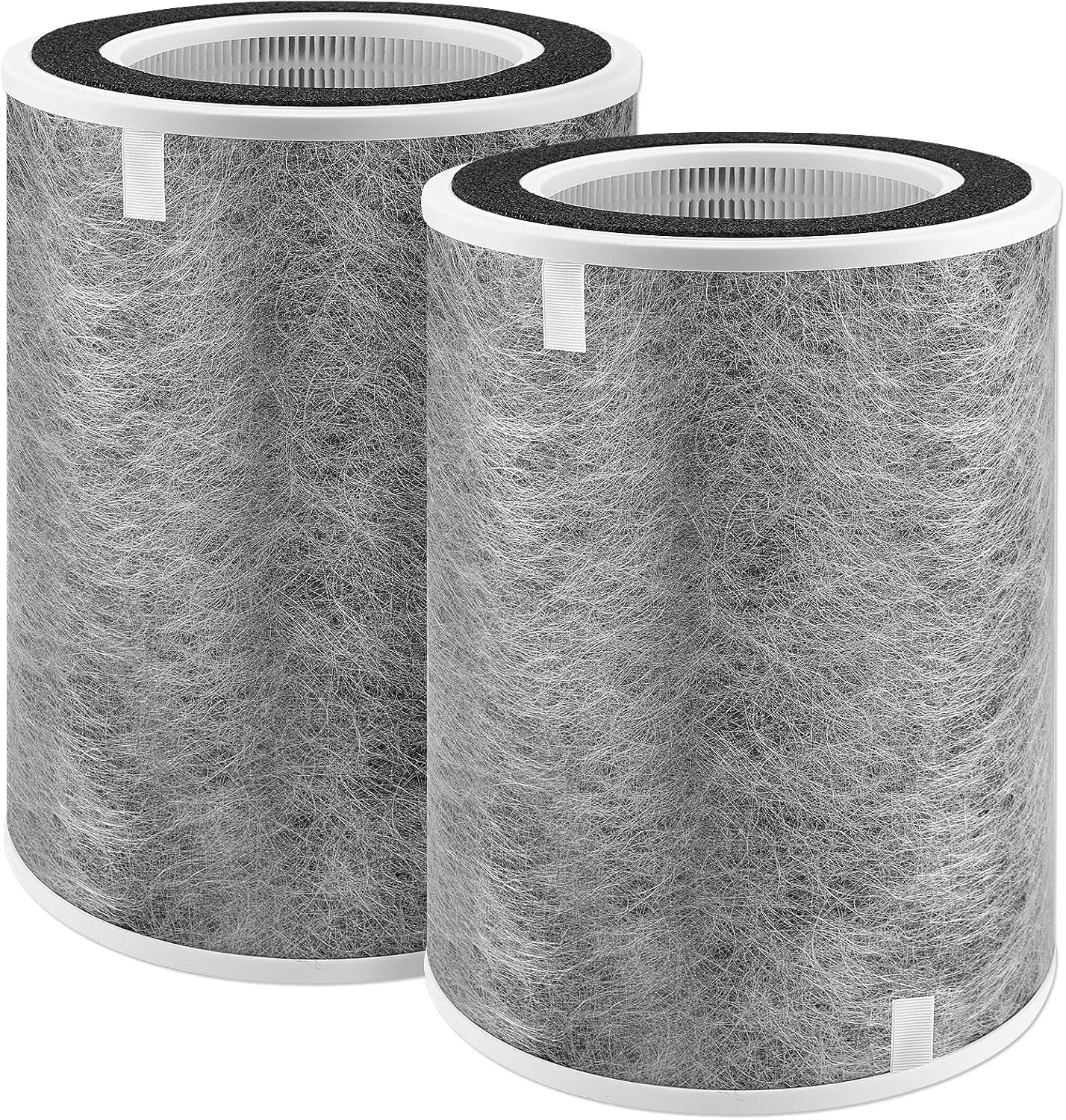 2 PCS True HEPA HP201 HP202 Replacement Filter Compatible with Shark HP200 HP300 Series HP201 HP202 HP301 HP302 UA205 HC501 HC502 Air Purifier MAX, Compare to Part # HE2FKBAS, HE2FKBASMB