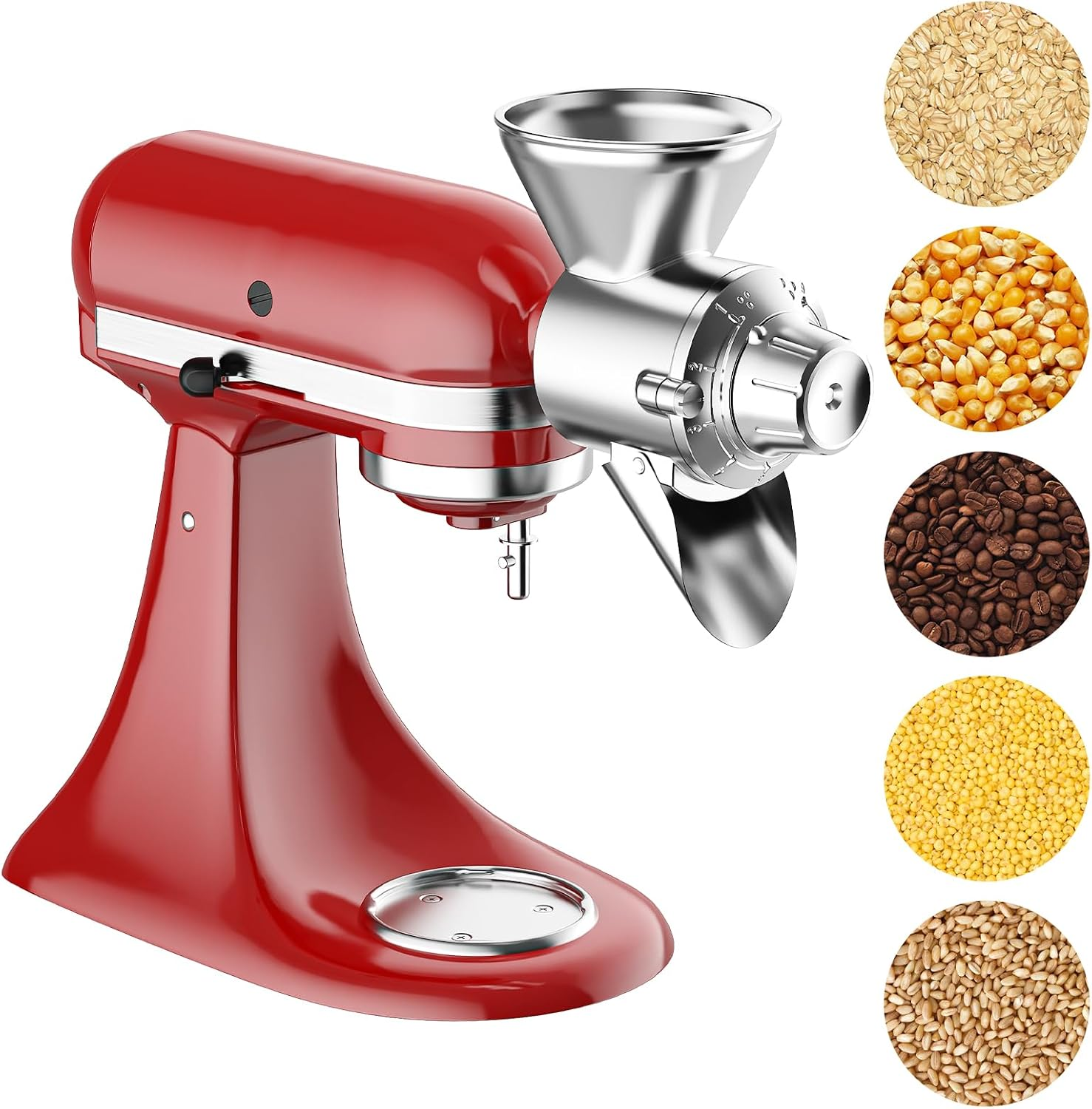 Accesorio de molino de grano para batidora Kitchenaid, muele granos secos.