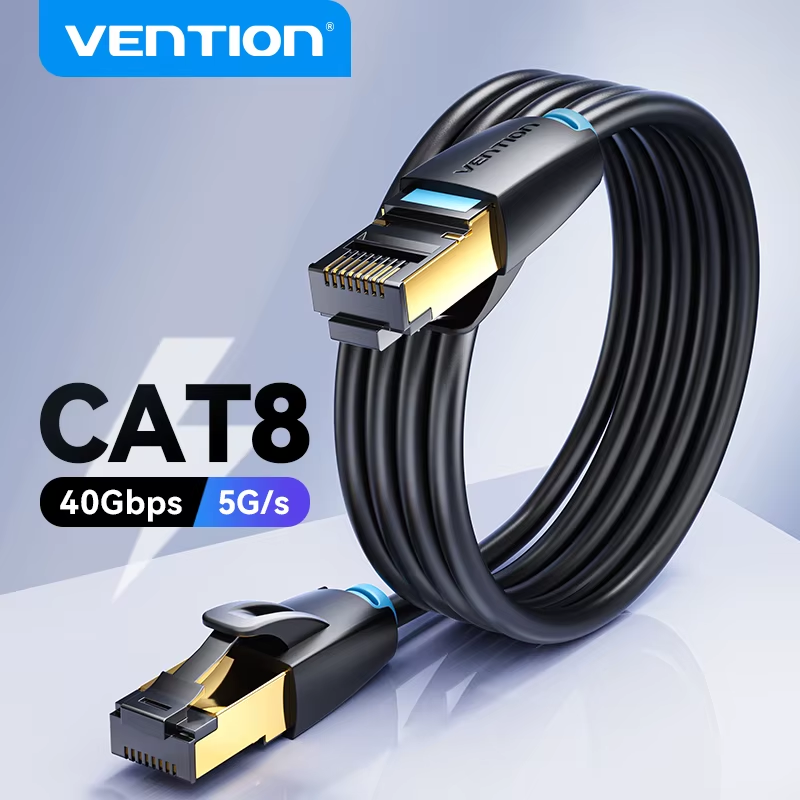 CAT8 Ethernet Cable 40Gbps 2000MHz high speed CAT 8 Networking Internet Lan Cord for PC Laptops PS 5 4 Router RJ45 Cable