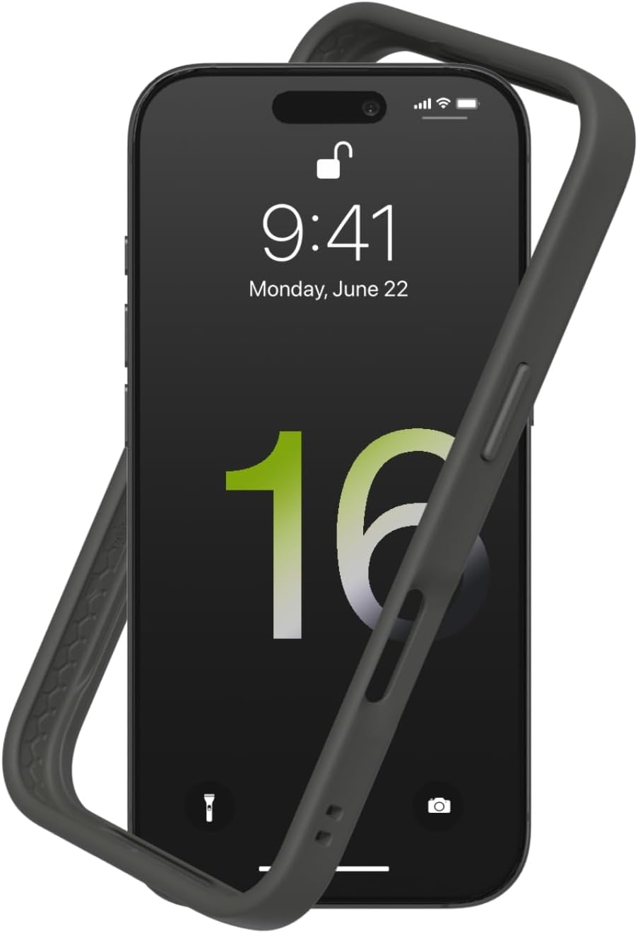 Bumper Case Compatible with [Iphone 16 Pro Max] | Crashguard - Shock Absorbent Slim Design Protective Cover 3.5M / 11Ft Drop Protection - Graphite