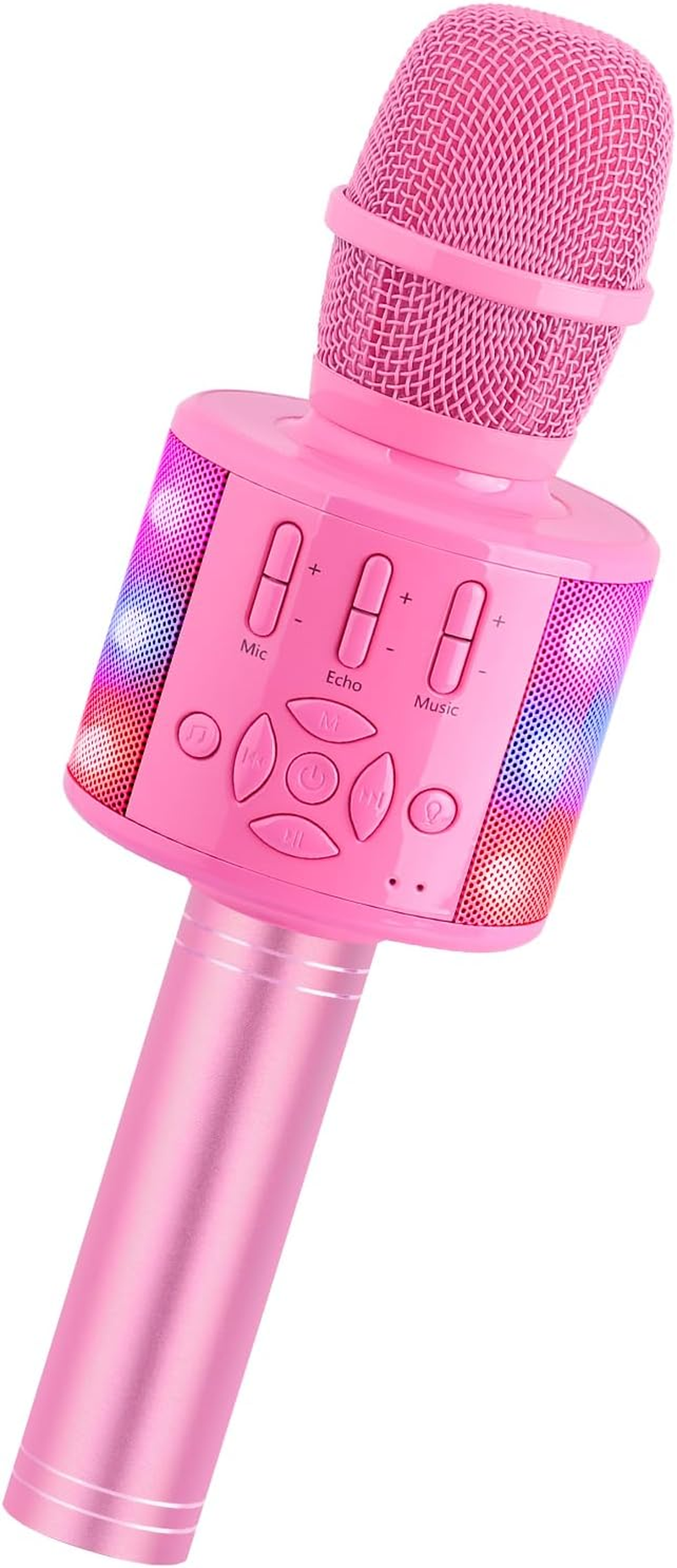 Toys for Girls, Kids Karaoke Microphone Toddler Microphone for Kids with Lights, Birthday Gift for Girls, Boys Toy Age 3 4 5 6 7 8 9 10-14+(Pinkcolor)