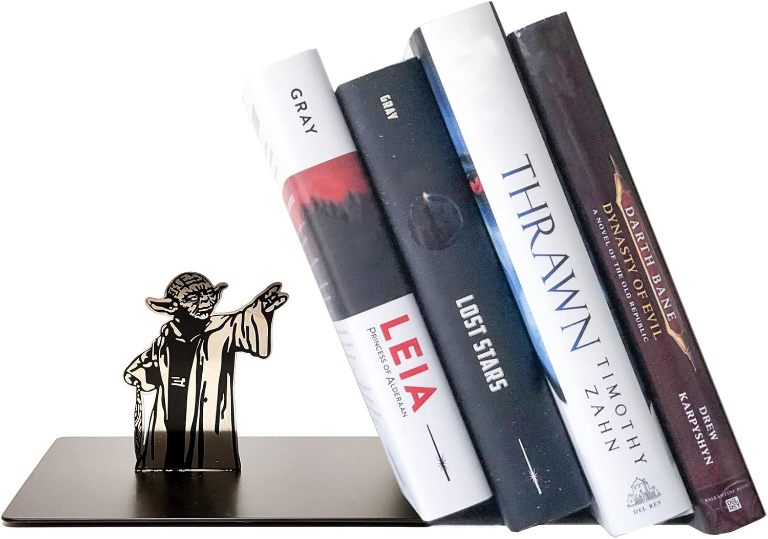 Master Yoda Force Metal Bookend, Double-Sided Printing Yoda Pattern, Creative Gift for Star War Lovers