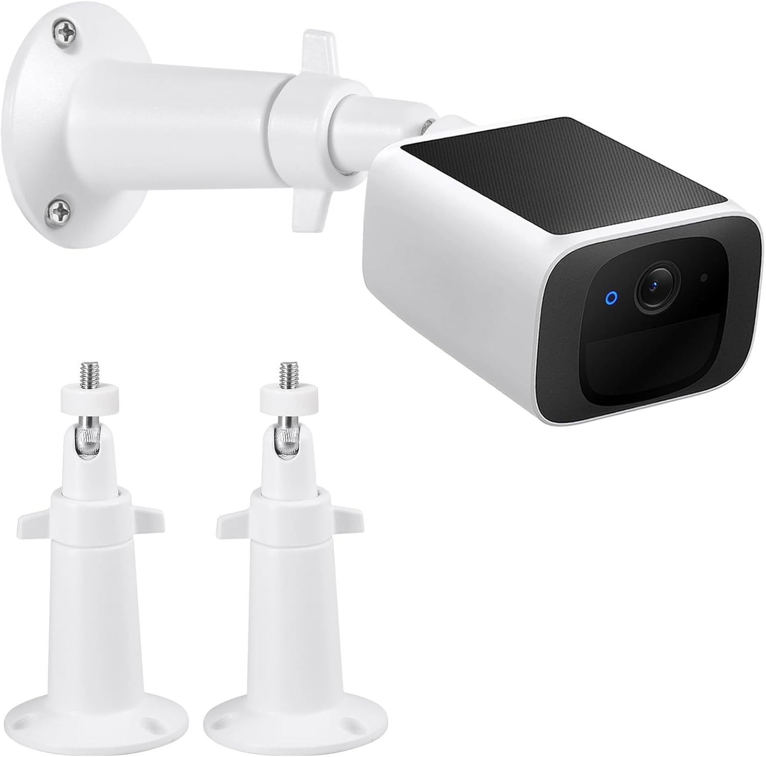 2Pack Security Camera Mounting Bracket for Eufy Solocam S220/C210, Eufycam 2C/2C Pro, 3/S330, 3C/S300, Stable and Flexible Wall Mount Holder, Adjustable Outdoor Camera Mount (Camera Not Included)