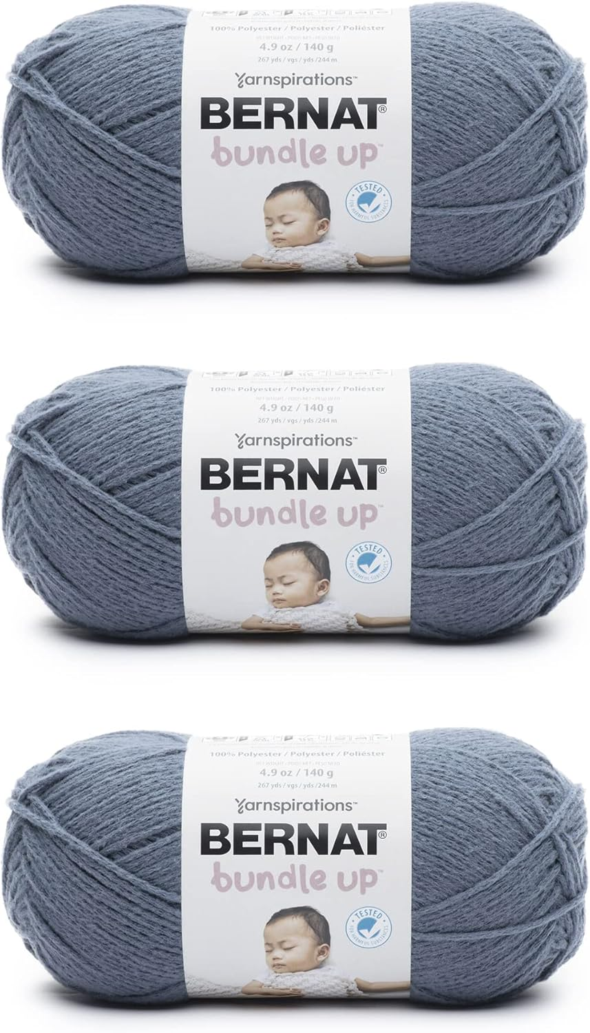 Bernat Bundle Up Green Mist Yarn - 3 Pack of 141g/5oz - Polyester - 4 Medium ... - Picture 12 of 13