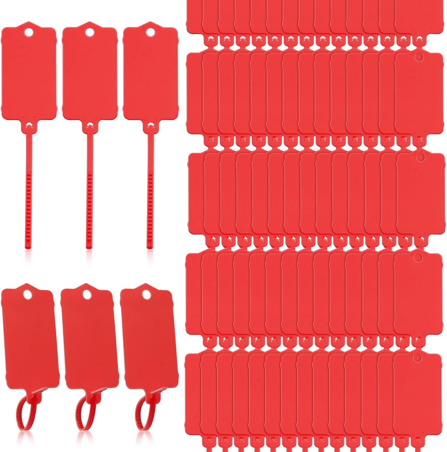 LeonBach 100 PCS Plastic Shipping Tags,1.46" x 2.48", Waterproof Labels Writa... - Picture 10 of 14